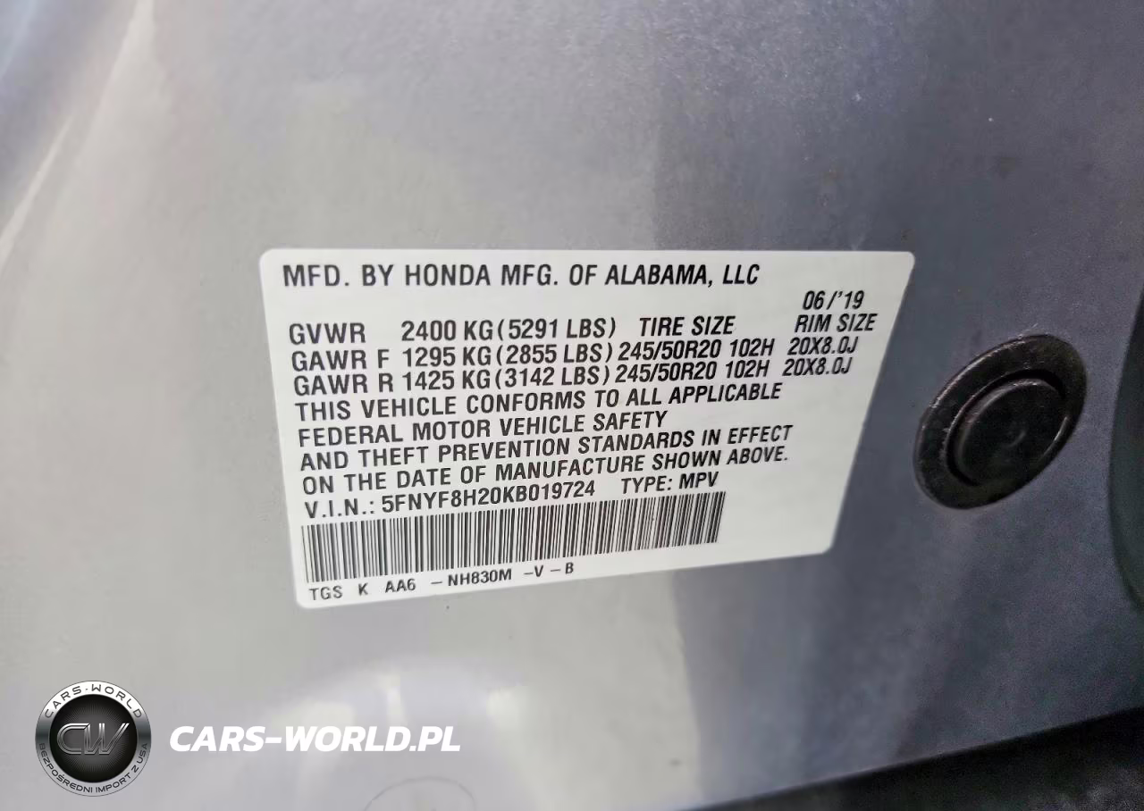 2019 Honda Passport Sport VIN:5FNYF8H20KB019724 - 13