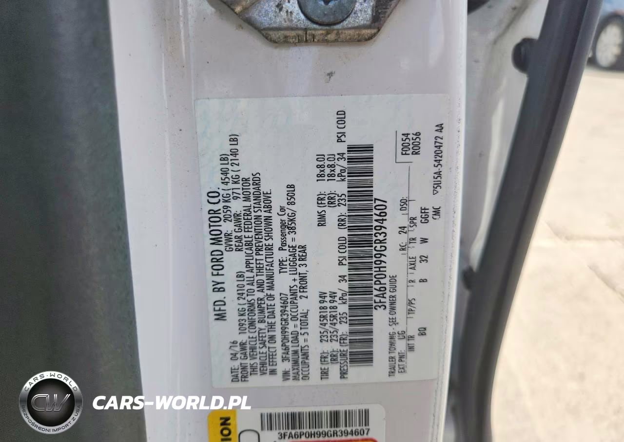 2016 Ford Fusion Se VIN:3FA6P0H99GR394607 - 12