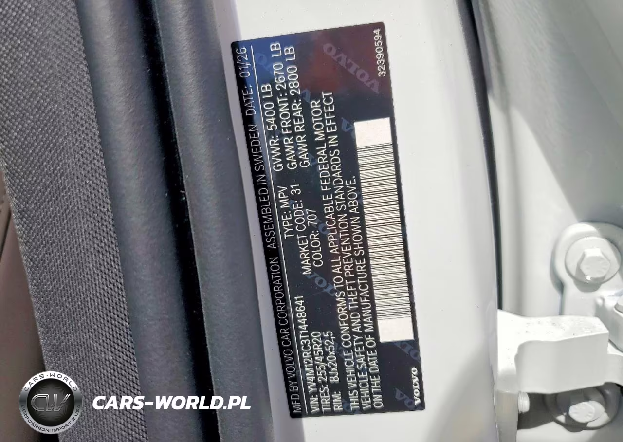 2026 Volvo Xc60 Plus VIN:YV4M12RC3T1448641 - 13