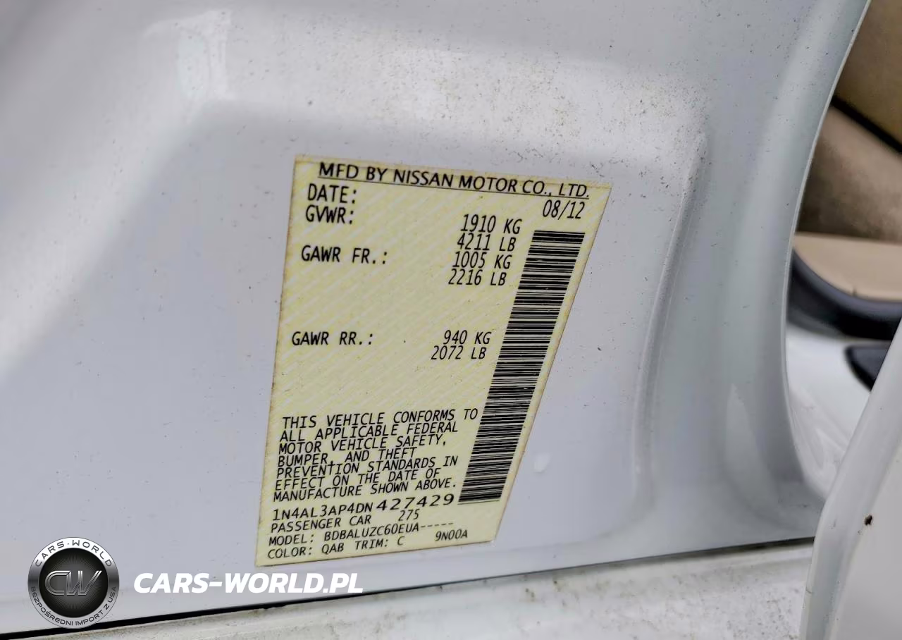 2013 Nissan Altima 2.5 VIN:1N4AL3AP4DN427429 - 12