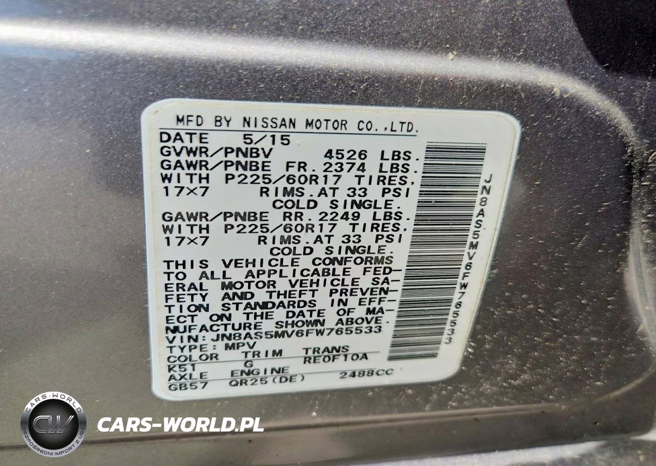 2015 Nissan Rogue Select S VIN:JN8AS5MV6FW765533 - 13
