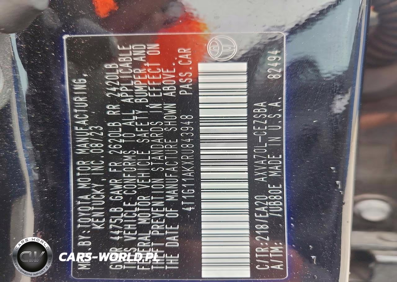 2024 Toyota Camry Se VIN:4T1G11AKXRU843948 - 12