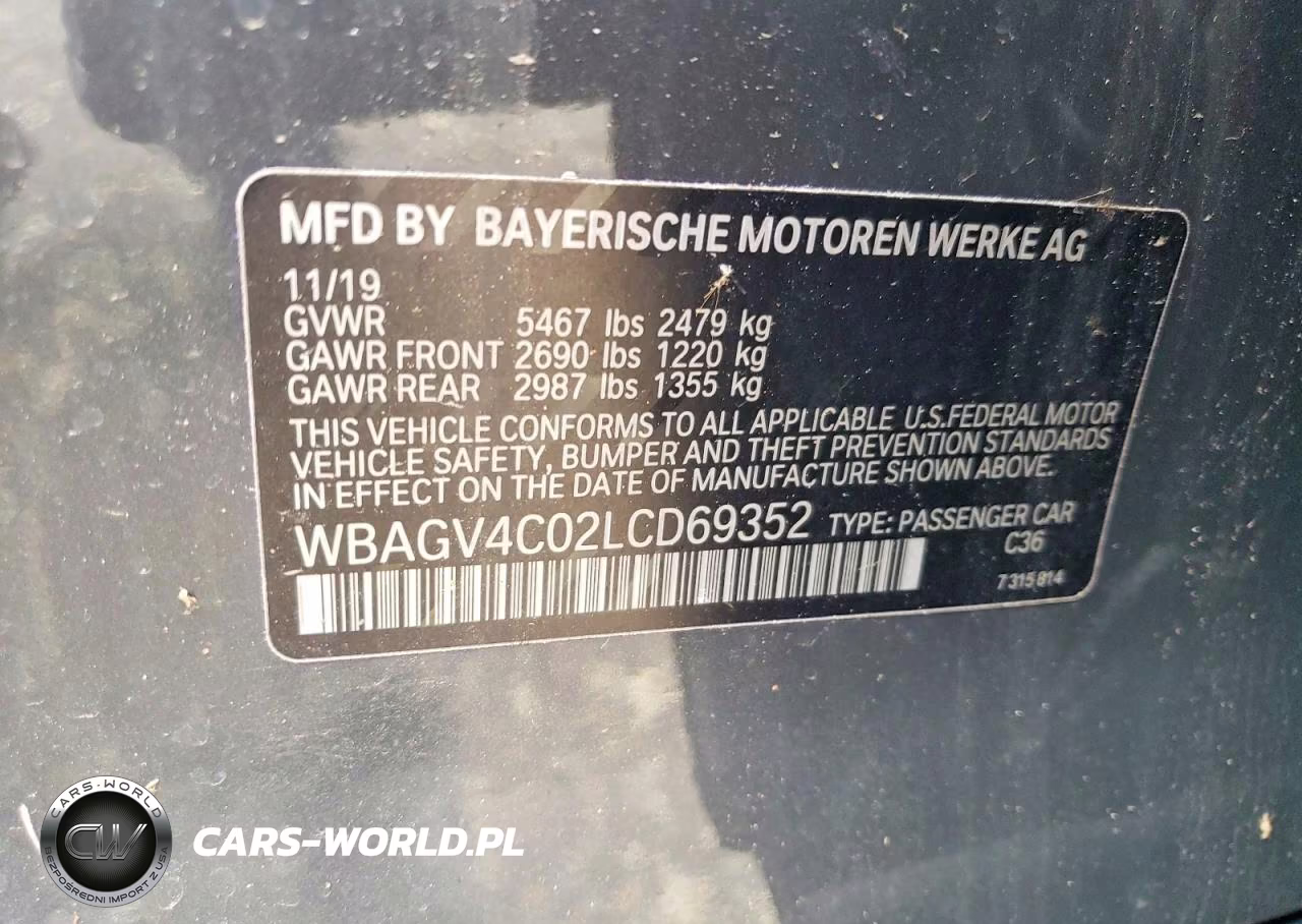 2020 BMW 840Xi VIN:WBAGV4C02LCD69352 - 12