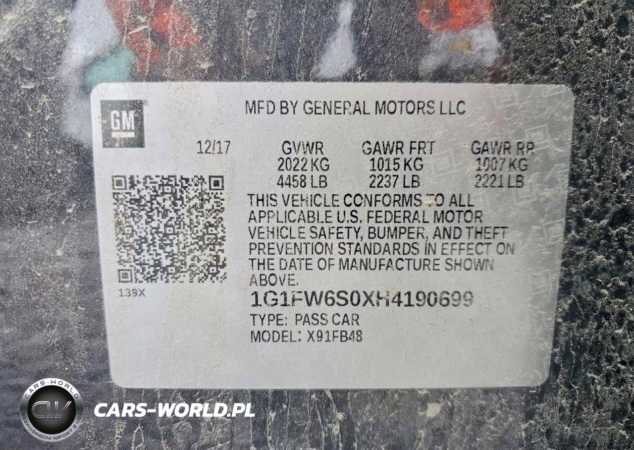 2017 Chevrolet Bolt Ev Lt VIN:1G1FW6S0XH4190699 - 12