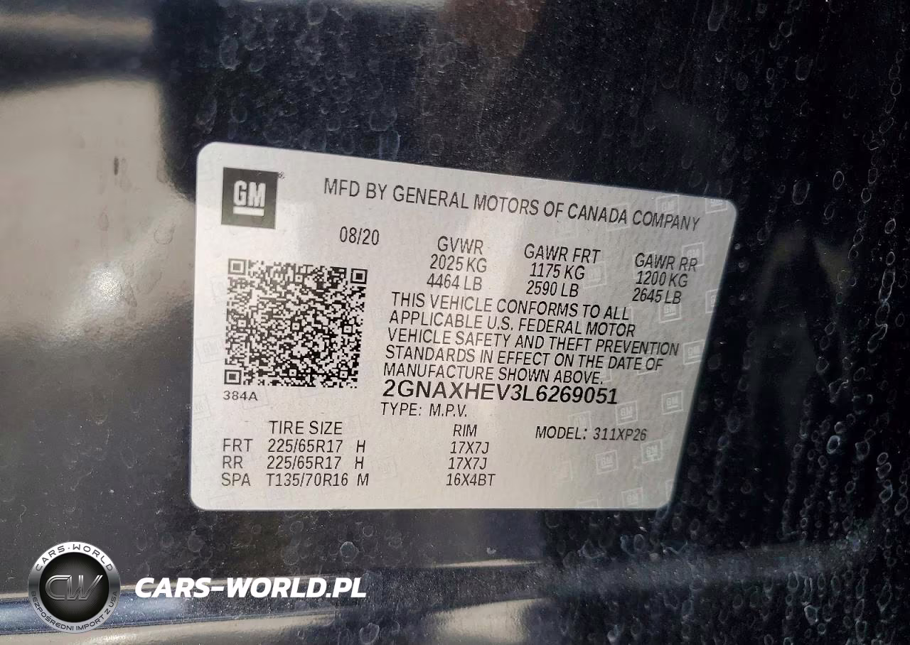2020 Chevrolet Equinox Ls VIN:2GNAXHEV3L6269051 - 13