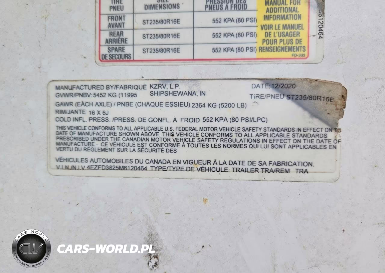 2022 Kz Rv Durango Camper VIN:4EZFD3825M6120464 - 10
