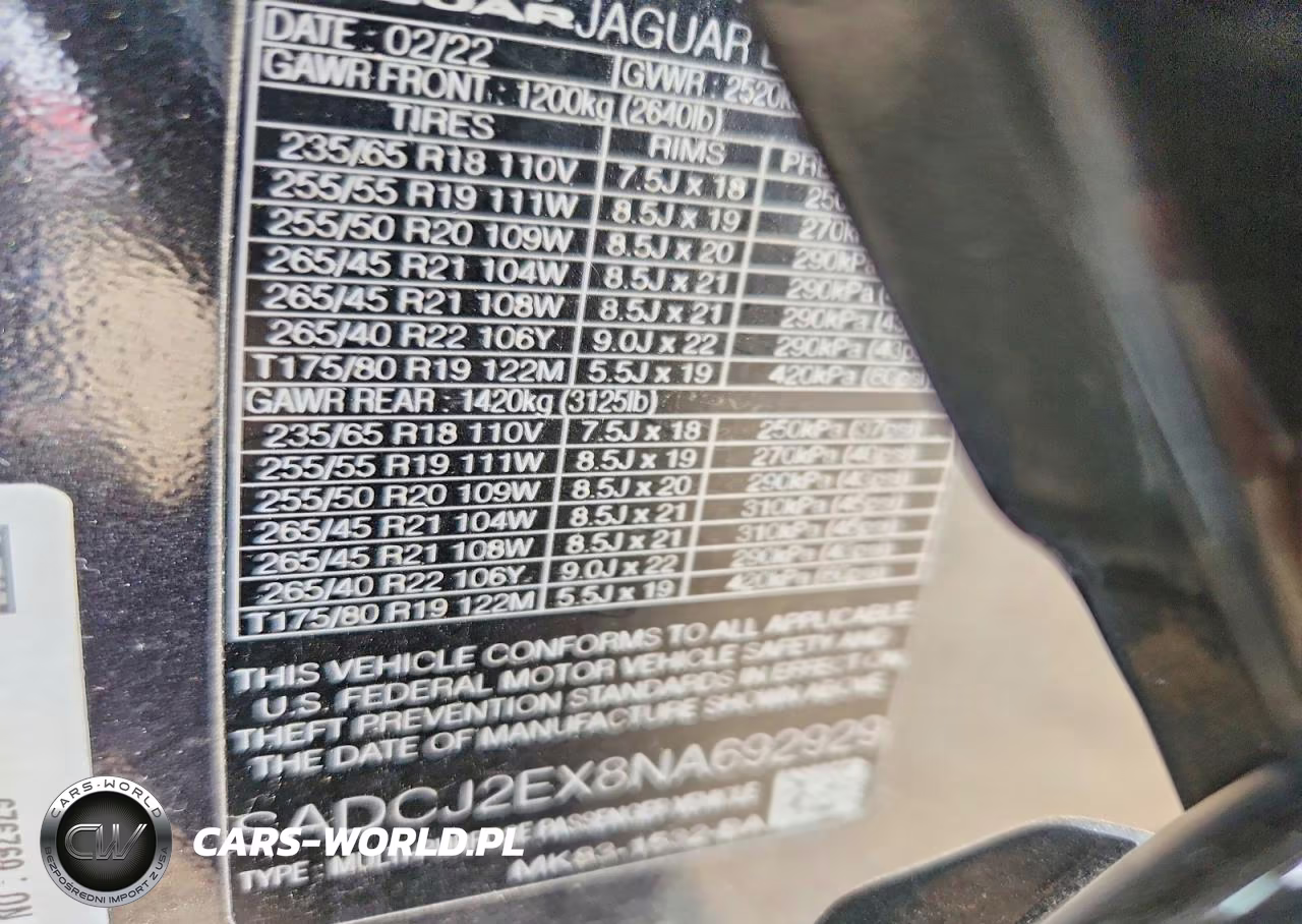 2022 Jaguar F-Pace S VIN:SADCJ2EX8NA692929 - 12