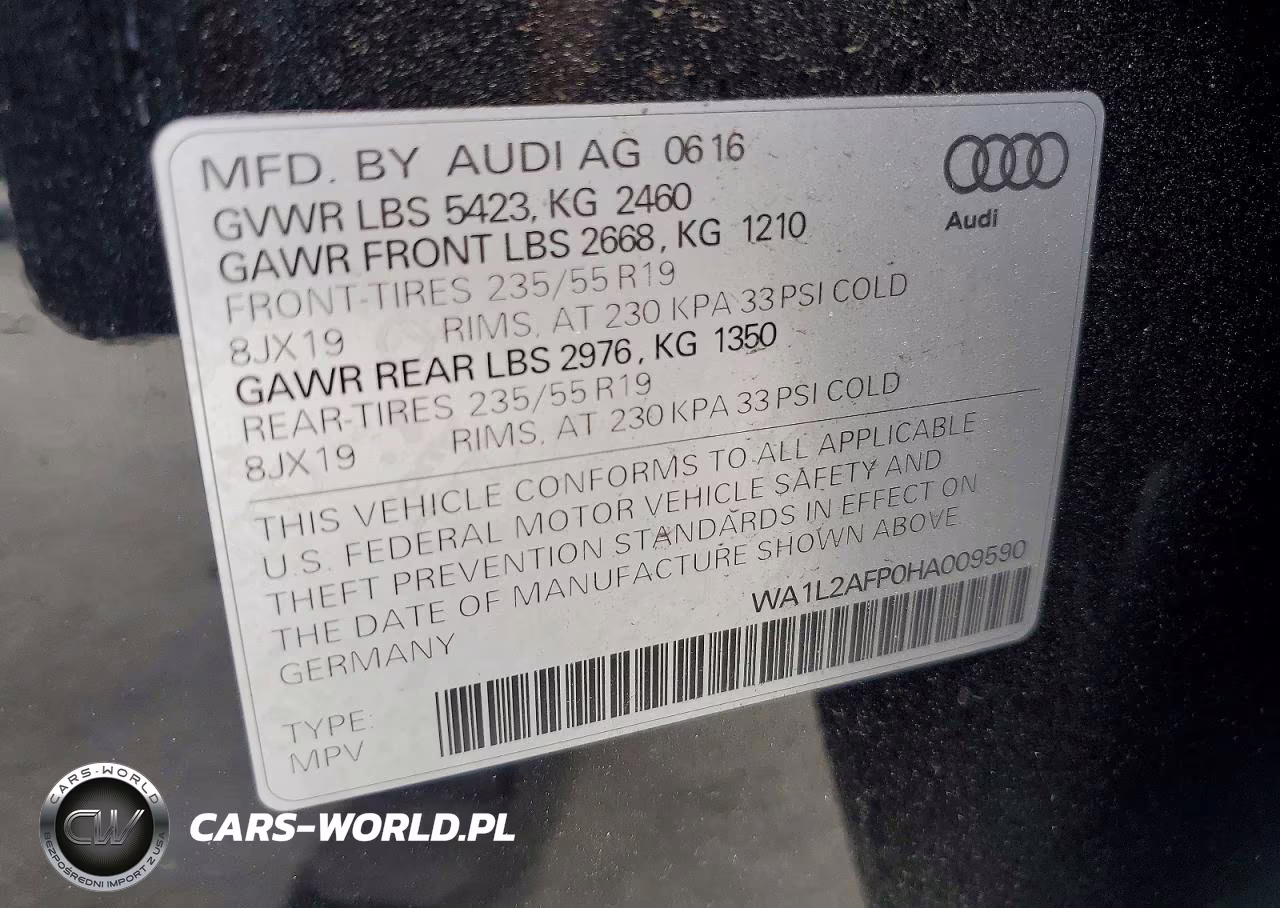 2017 Audi Q5 Premium Plus VIN:WA1L2AFP0HA009590 - 14