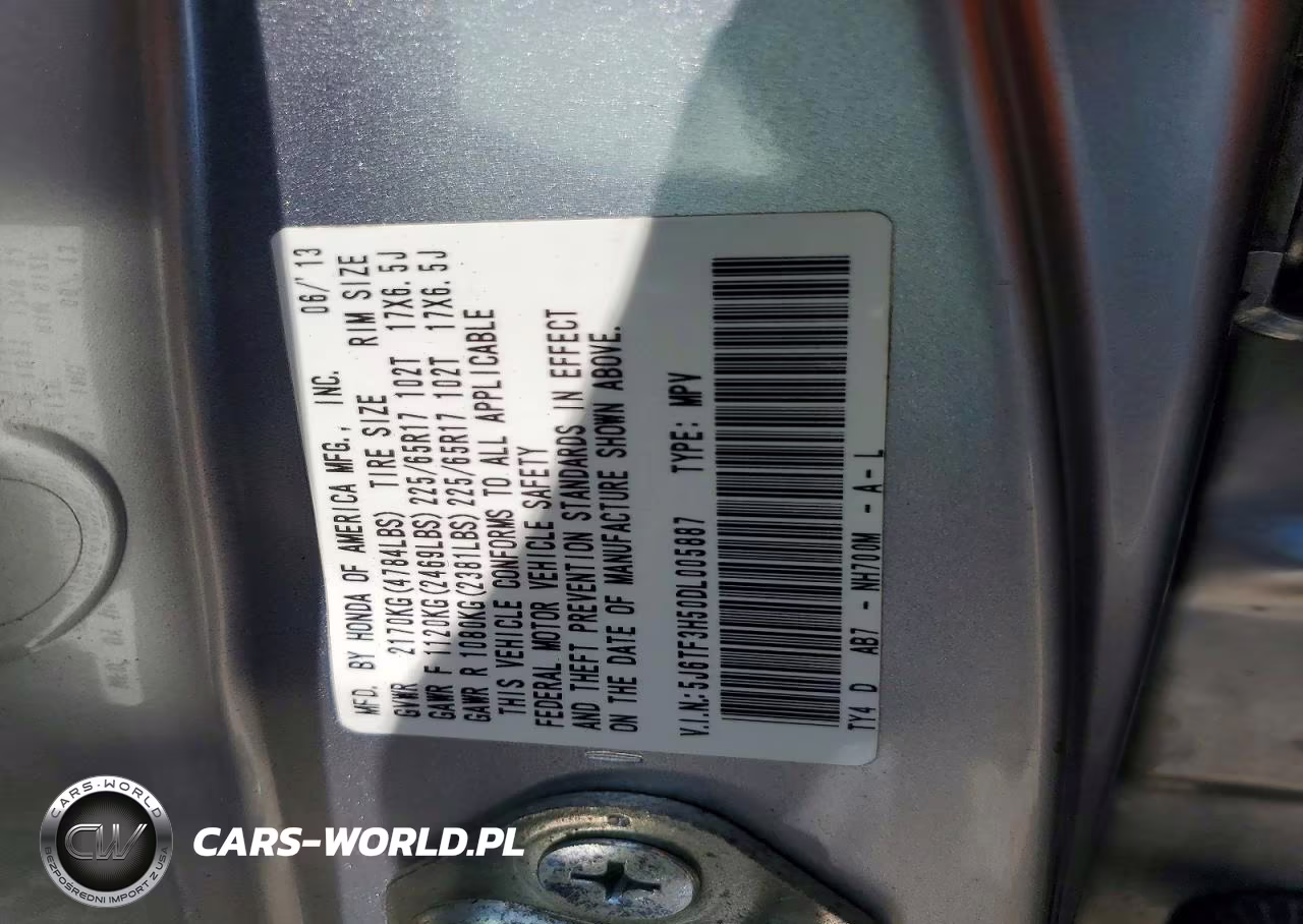 2013 Honda Crosstour Exl VIN:5J6TF3H50DL005887 - 12