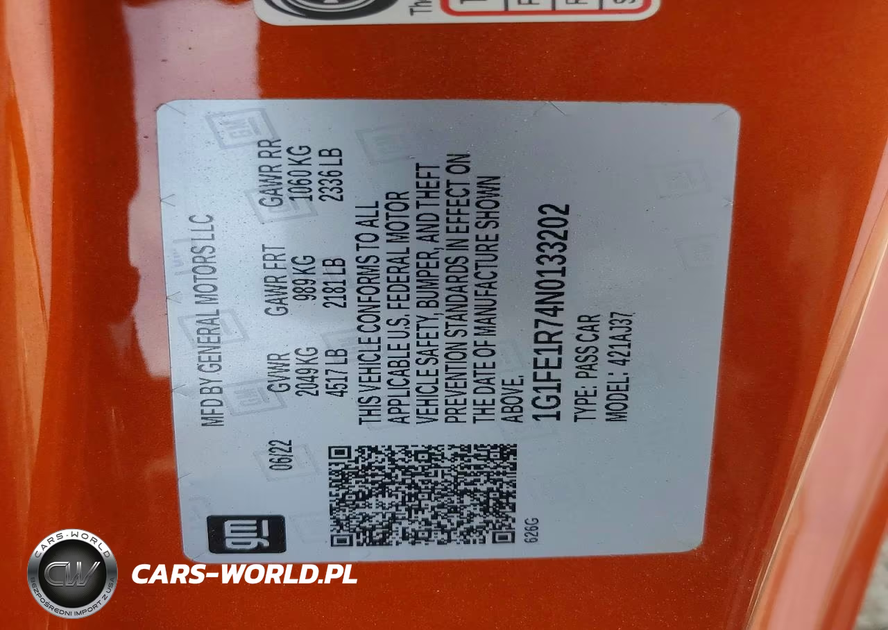2022 Chevrolet Camaro Lt1 VIN:1G1FE1R74N0133202 - 12