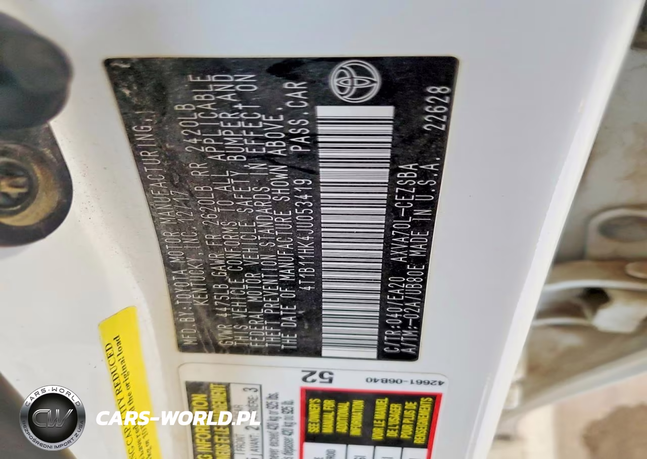 2018 Toyota Camry Se VIN:4T1B11HK4JU053419 - 12