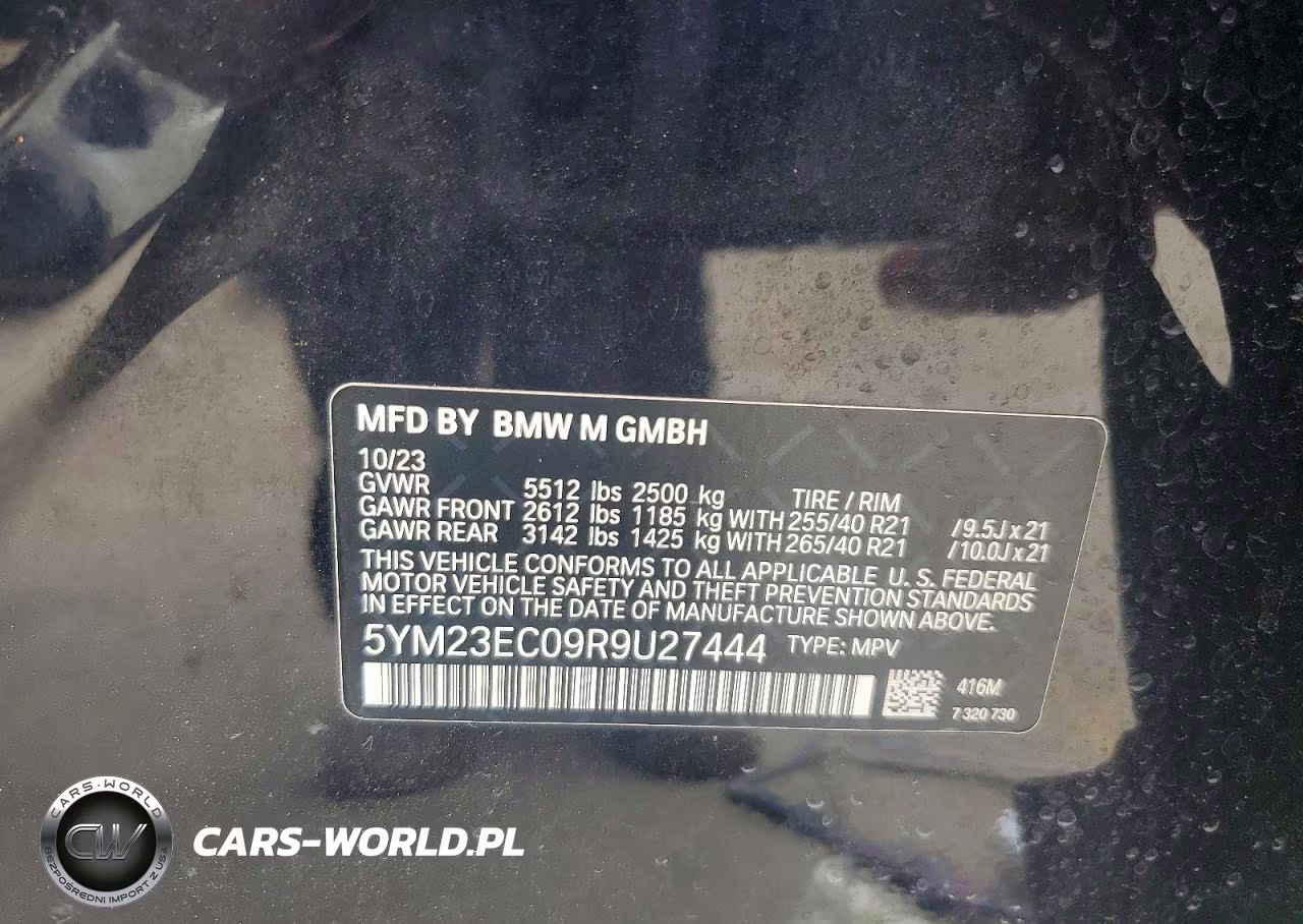 2024 BMW X4 M VIN:5YM23EC09R9U27444 - 12