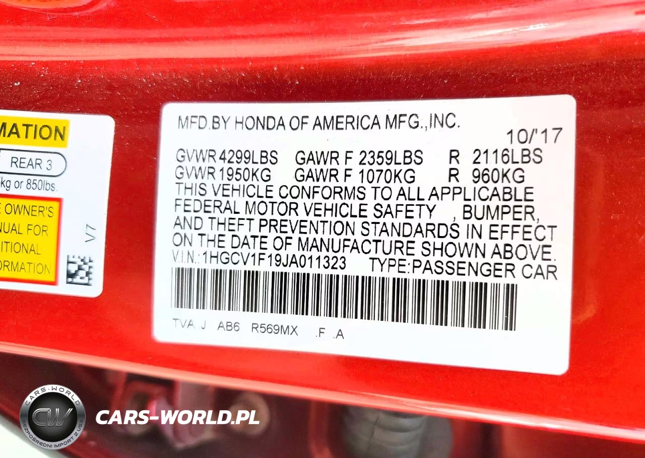 2018 Honda Accord Lx VIN:1HGCV1F19JA011323 - 12