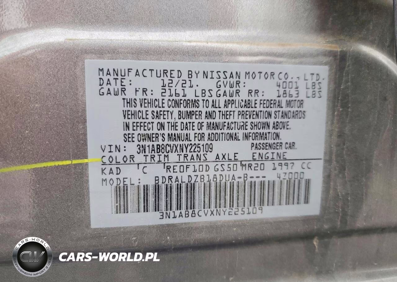 2022 Nissan Sentra Sv VIN:3N1AB8CVXNY225109 - 12