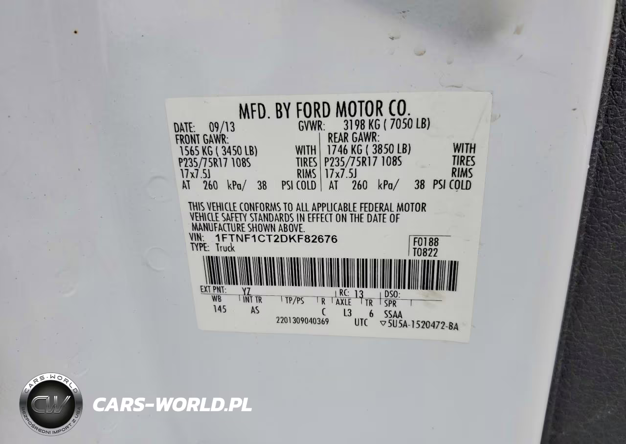 2013 Ford F150 VIN:1FTNF1CT2DKF82676 - 12