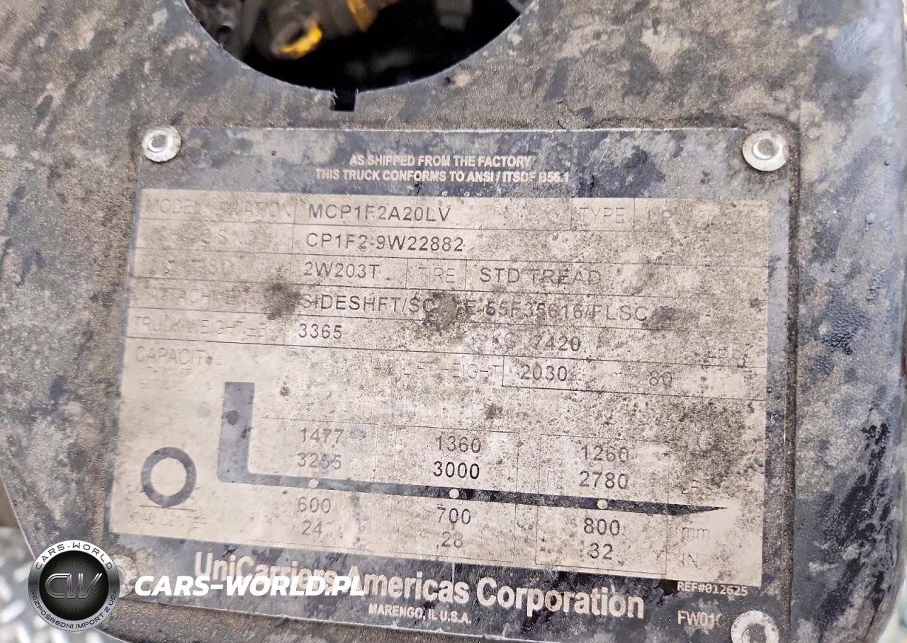 2016 Unicariers Forklift VIN:CP1F29W22882 - 10