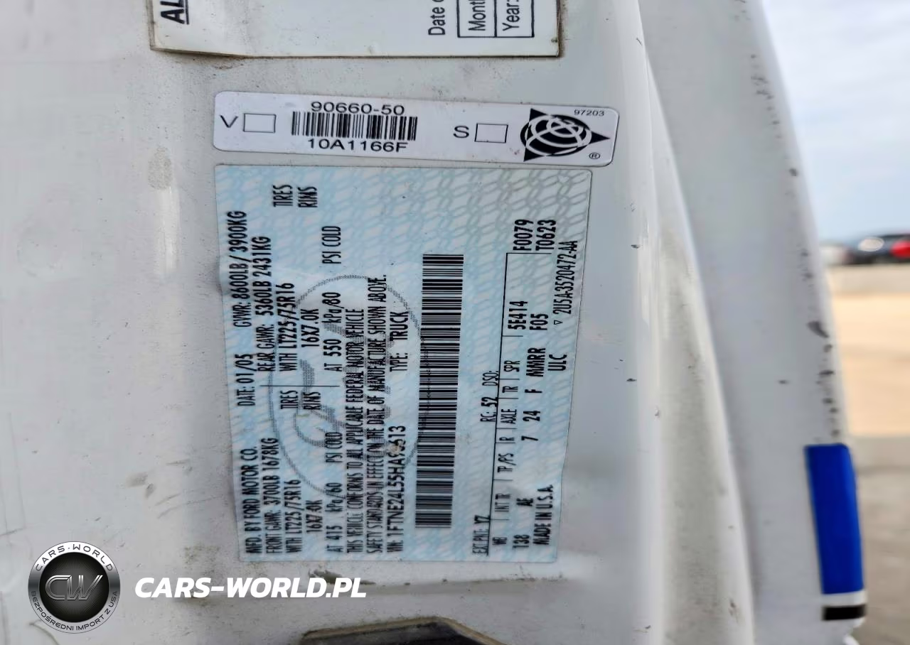 2005 Ford Econoline E250 Van VIN:1FTNE24L55HA96613 - 13