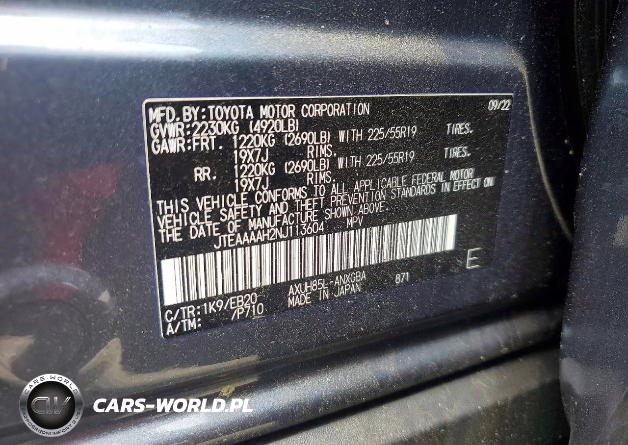 2022 Toyota Venza Xle VIN:JTEAAAAH2NJ113604 - 14