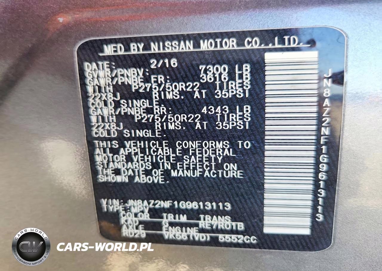 2016 Infiniti Qx80 Base VIN:JN8AZ2NF1G9613113 - 13