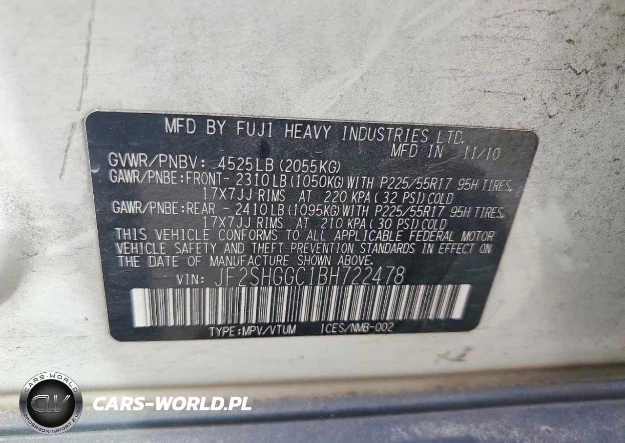 2011 Subaru Forester Touring VIN:JF2SHGGC1BH722478 - 13