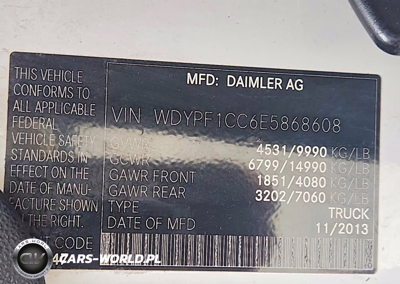 2014 Freightliner Sprinter 3500 VIN:WDYPF1CC6E5868608 - 14