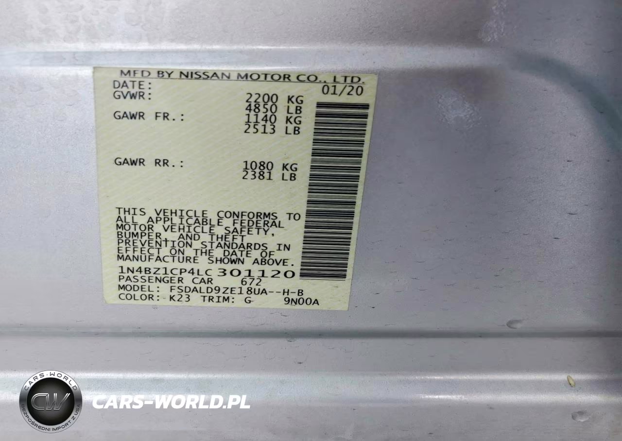 2020 Nissan Leaf Sv Plus VIN:1N4BZ1CP4LC301120 - 12