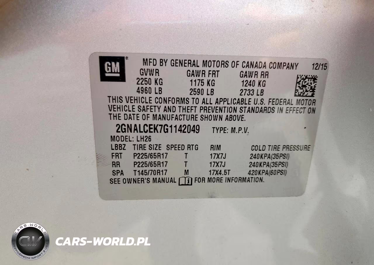 2016 Chevrolet Equinox Lt VIN:2GNALCEK7G1142049 - 13