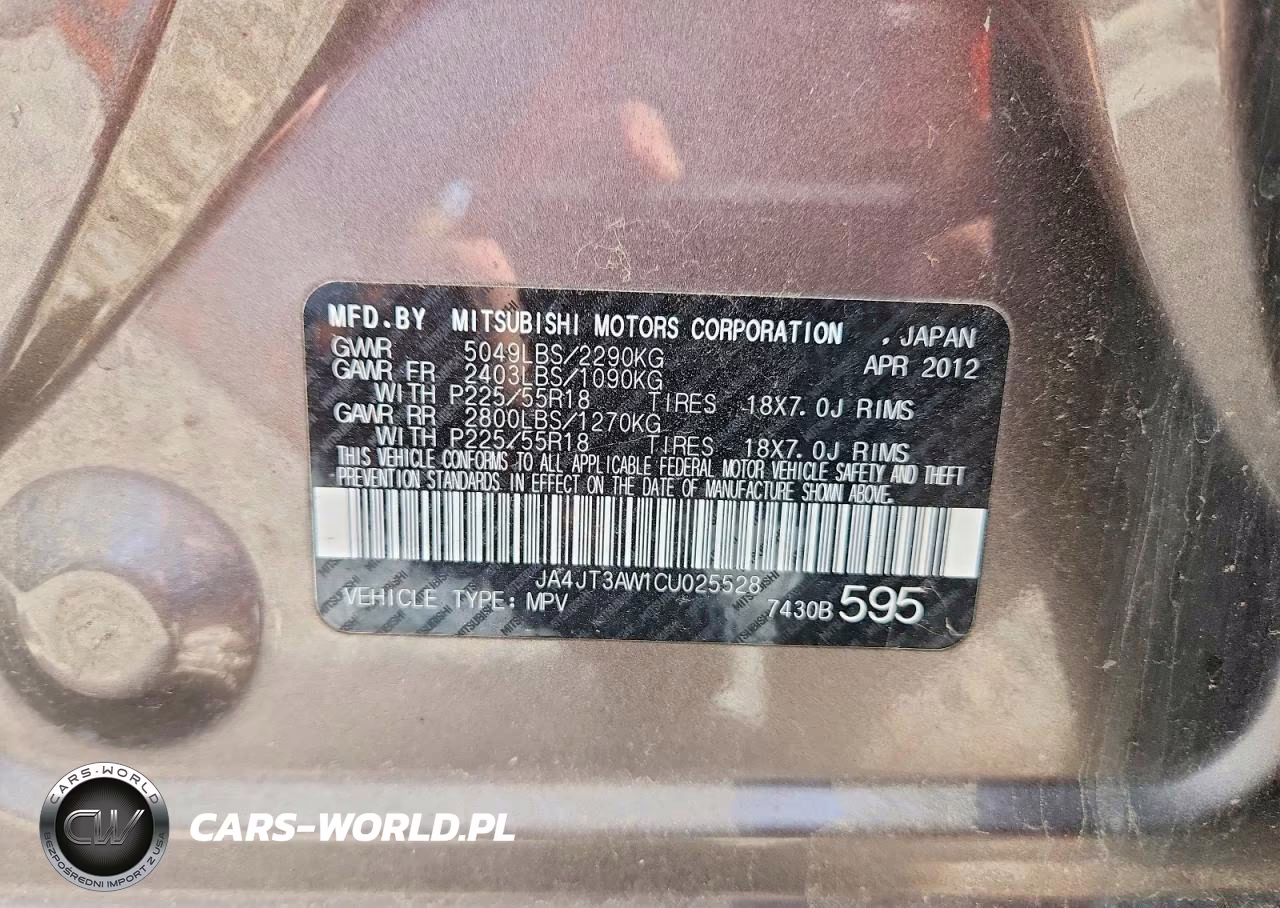 2012 Mitsubishi Outlander VIN:JA4JT3AW1CU025528 - 13