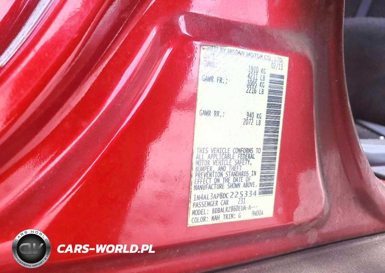 2013 Nissan Altima 2.5 VIN:1N4AL3AP8DC225334 - 12