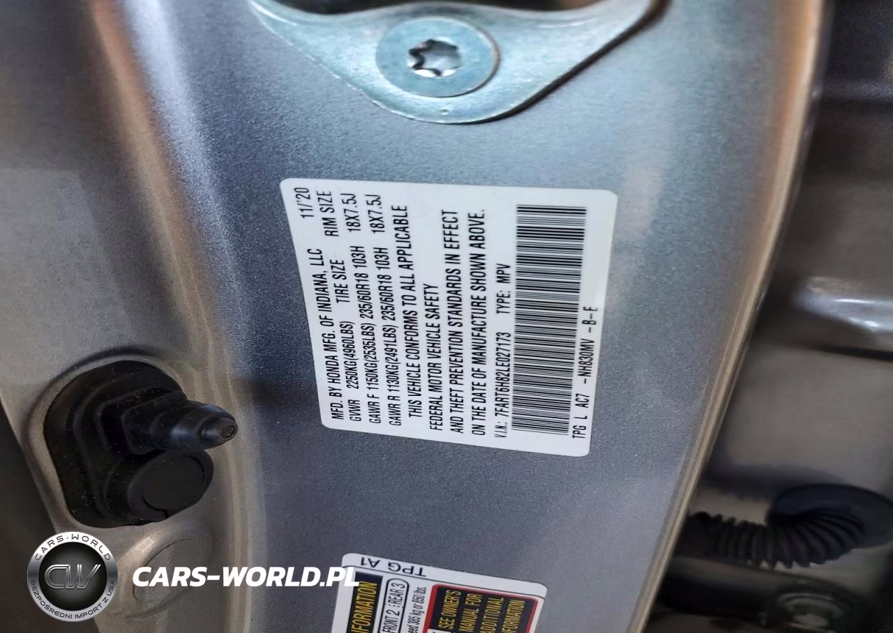 2020 Honda Cr-V Exl VIN:7FART6H82LE027173 - 12