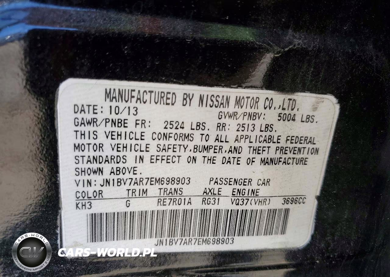 2014 Infiniti Q50 Premium VIN:JN1BV7AR7EM698903 - 12