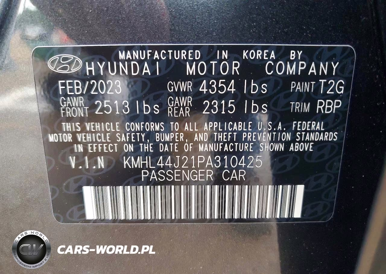 2023 Hyundai Sonata Sel Plus VIN:KMHL44J21PA310425 - 13