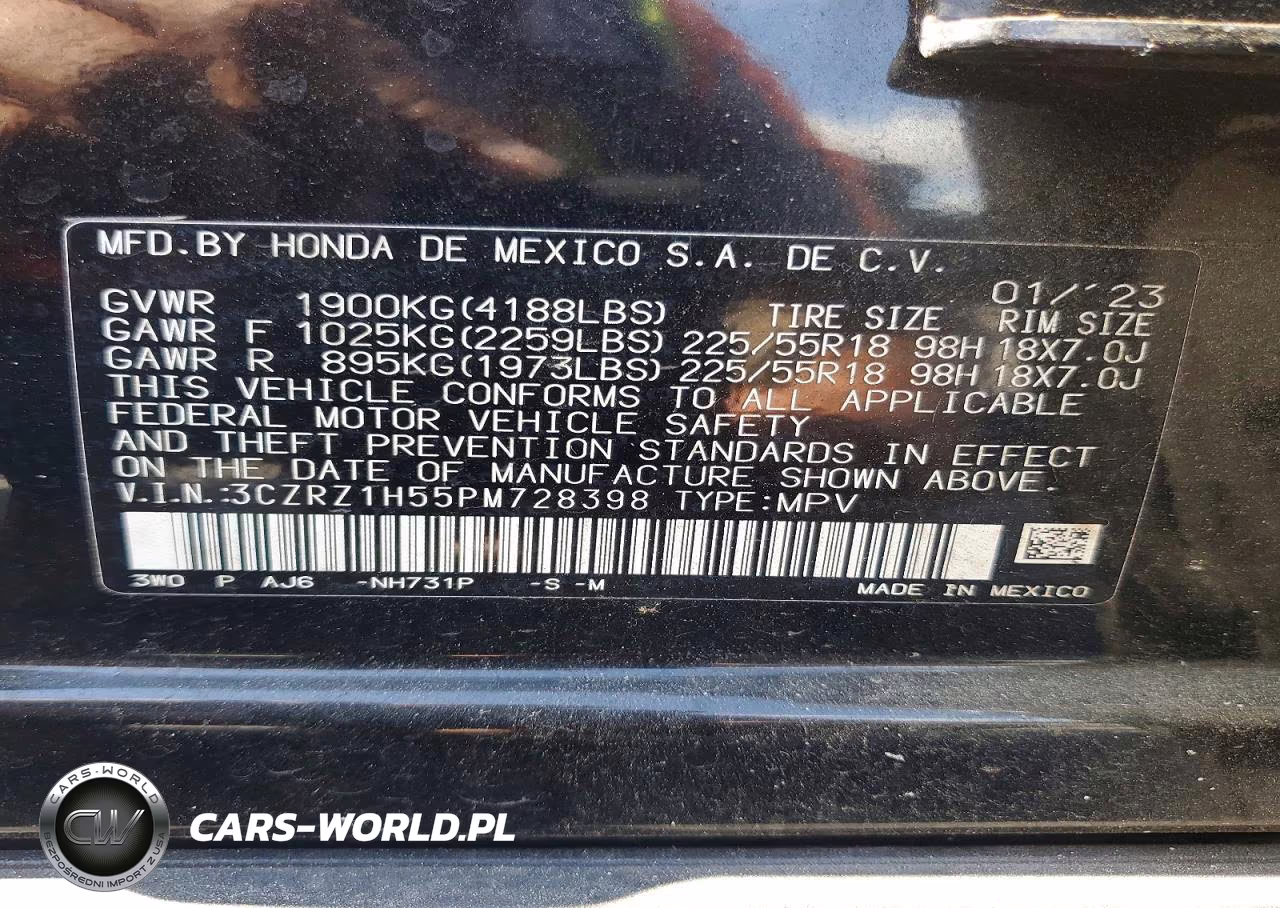 2023 Honda Hr-V Sport VIN:3CZRZ1H55PM728398 - 14