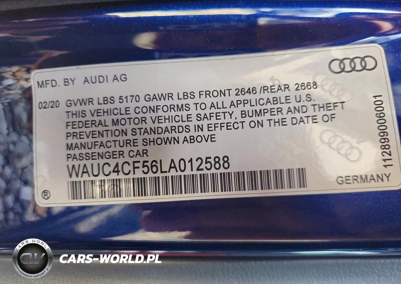 2020 Audi S5 Premium Plus VIN:WAUC4CF56LA012588 - 13