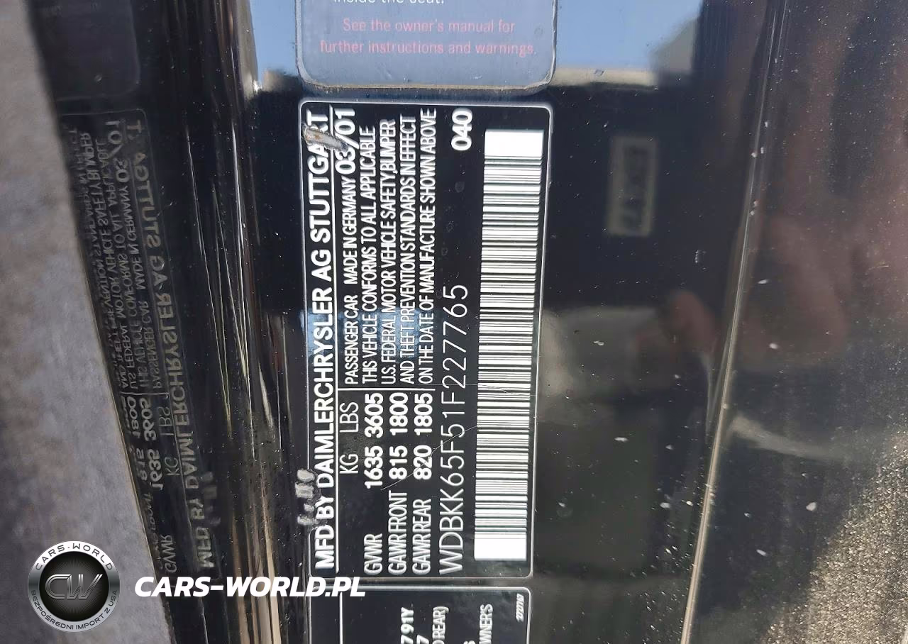2001 Mercedes-Benz Slk 320 VIN:WDBKK65F51F227765 - 12