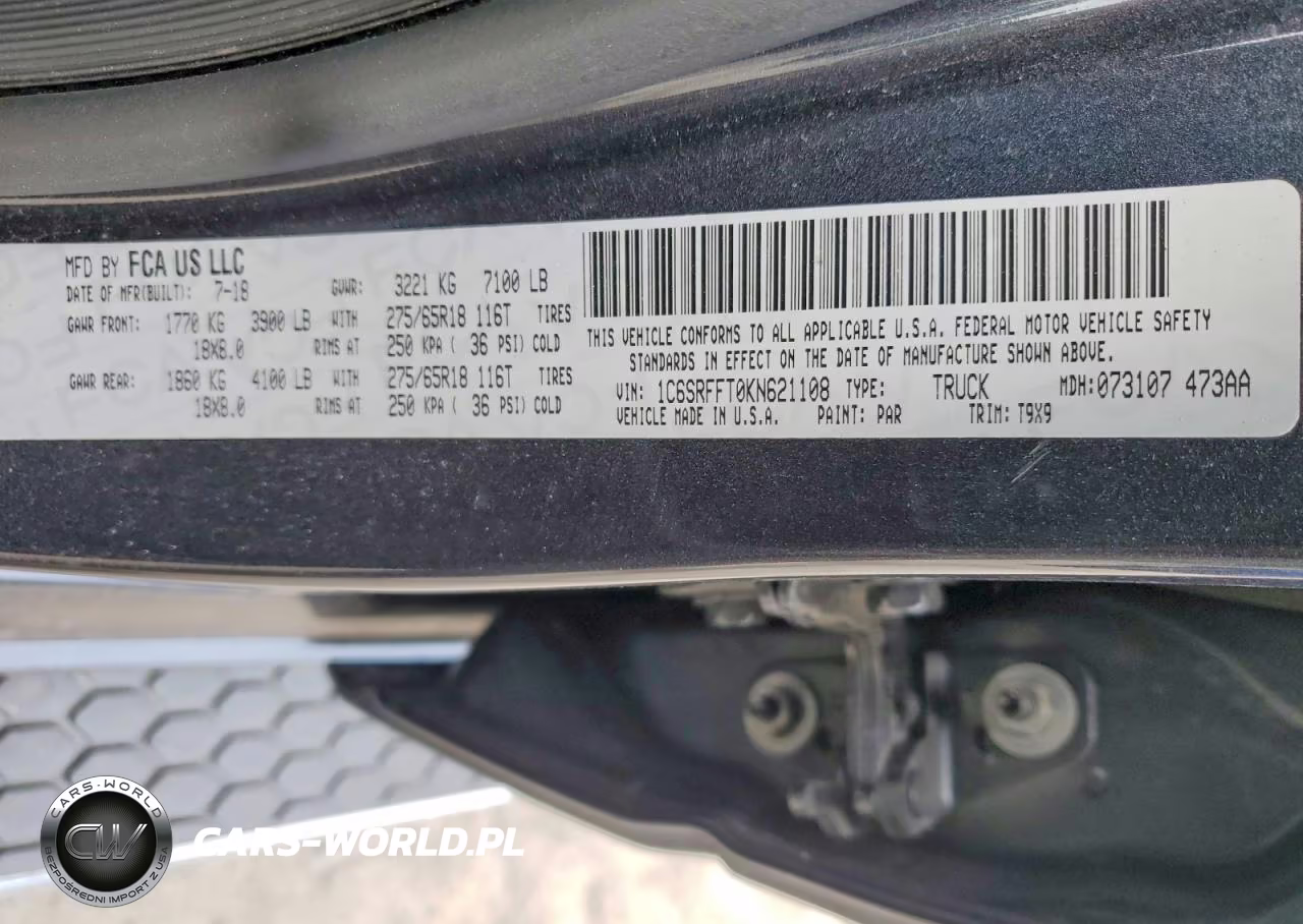 2019 Ram 1500 Big Horn VIN:1C6SRFFT0KN621108 - 12