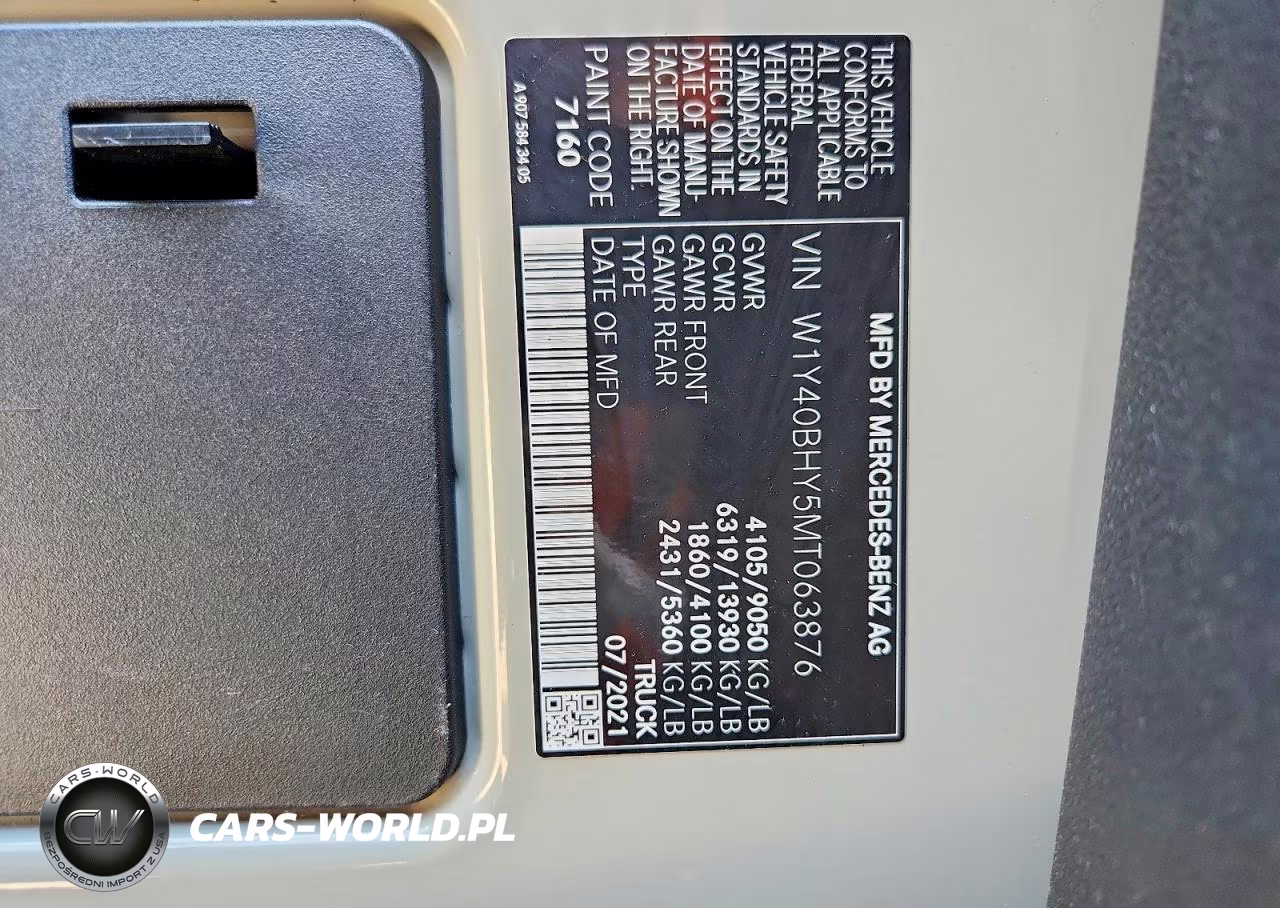 2021 Mercedes-Benz Sprinter 2500 Delivery Van VIN:W1Y40BHY5MT063876 - 13