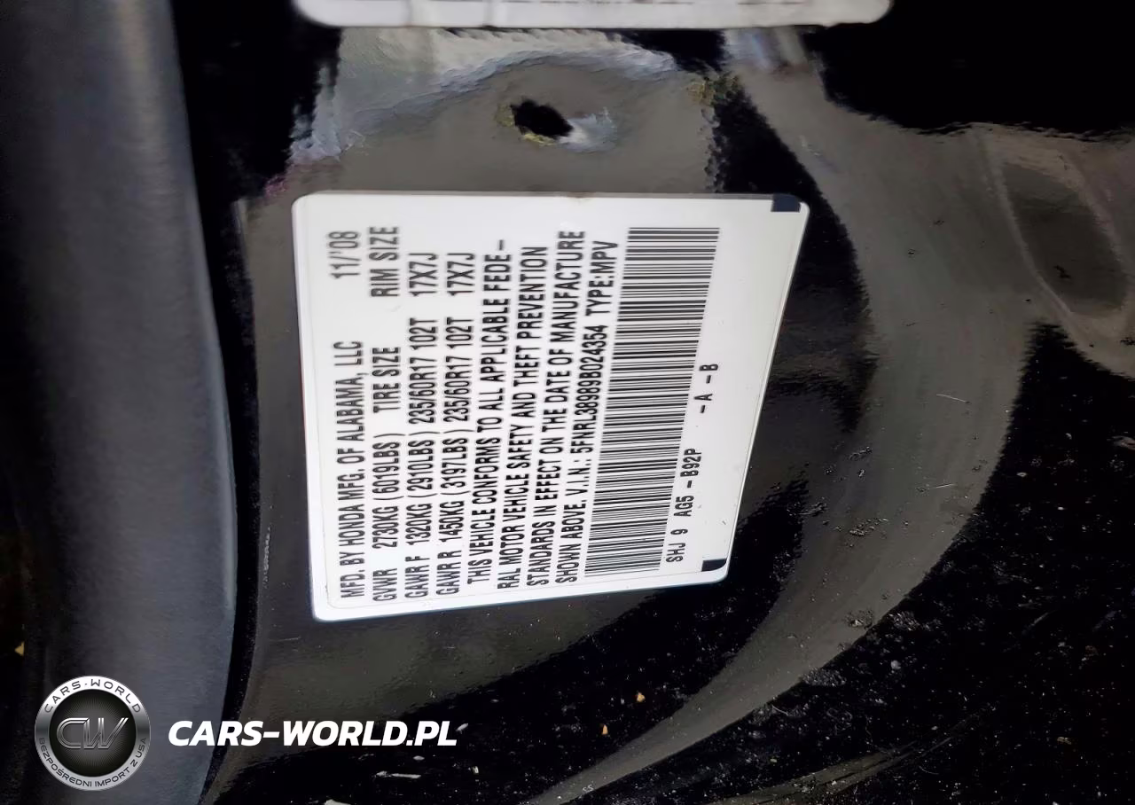 2009 Honda Odyssey Touring VIN:5FNRL38989B024354 - 13