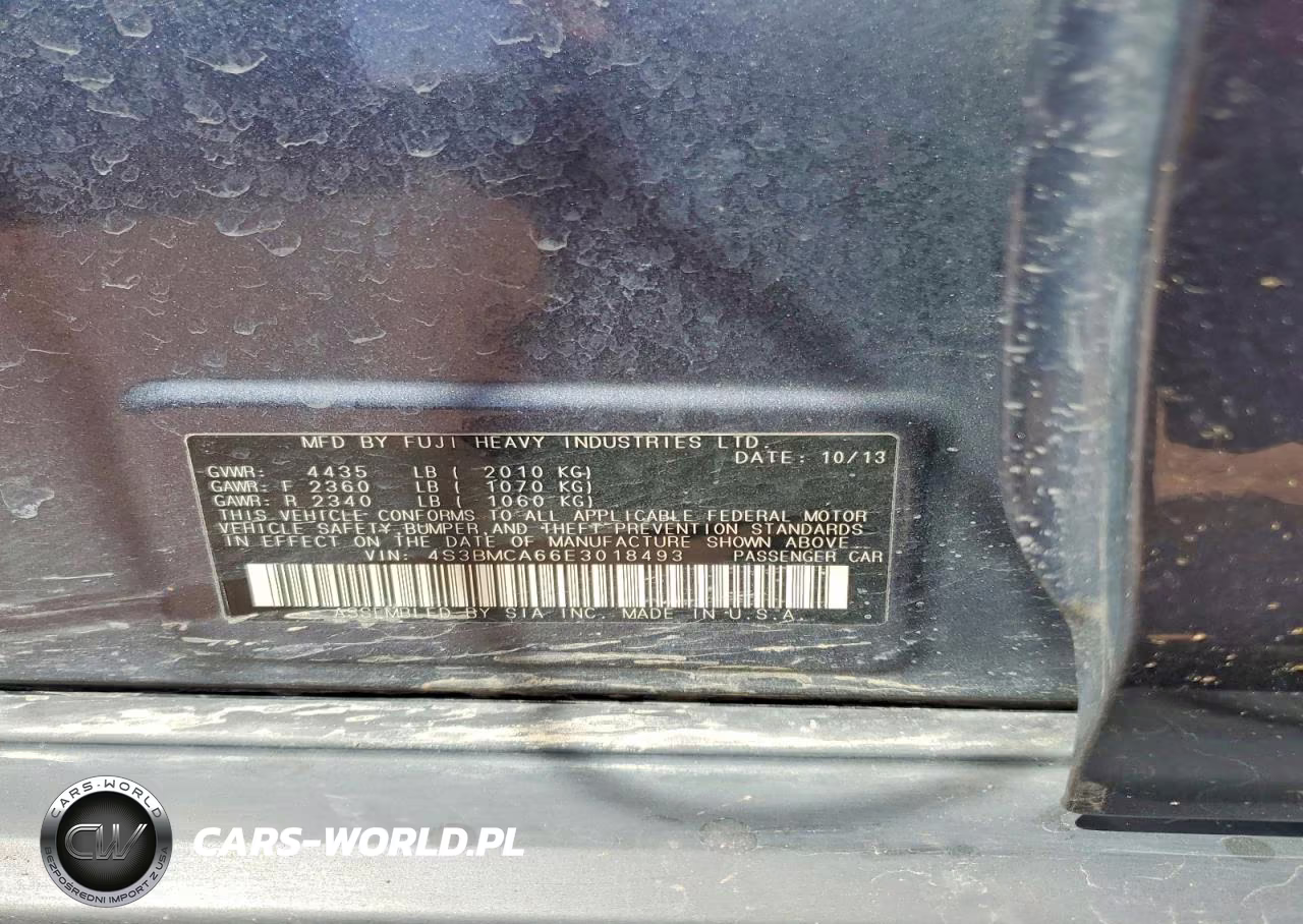 2014 Subaru Legacy 2.5I VIN:4S3BMCA66E3018493 - 12