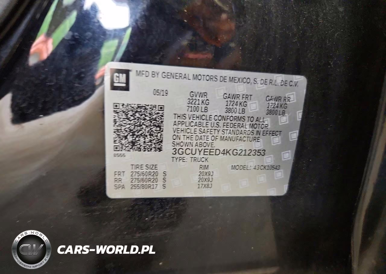2019 Chevrolet Silverado K1500 Rst VIN:3GCUYEED4KG212353 - 12