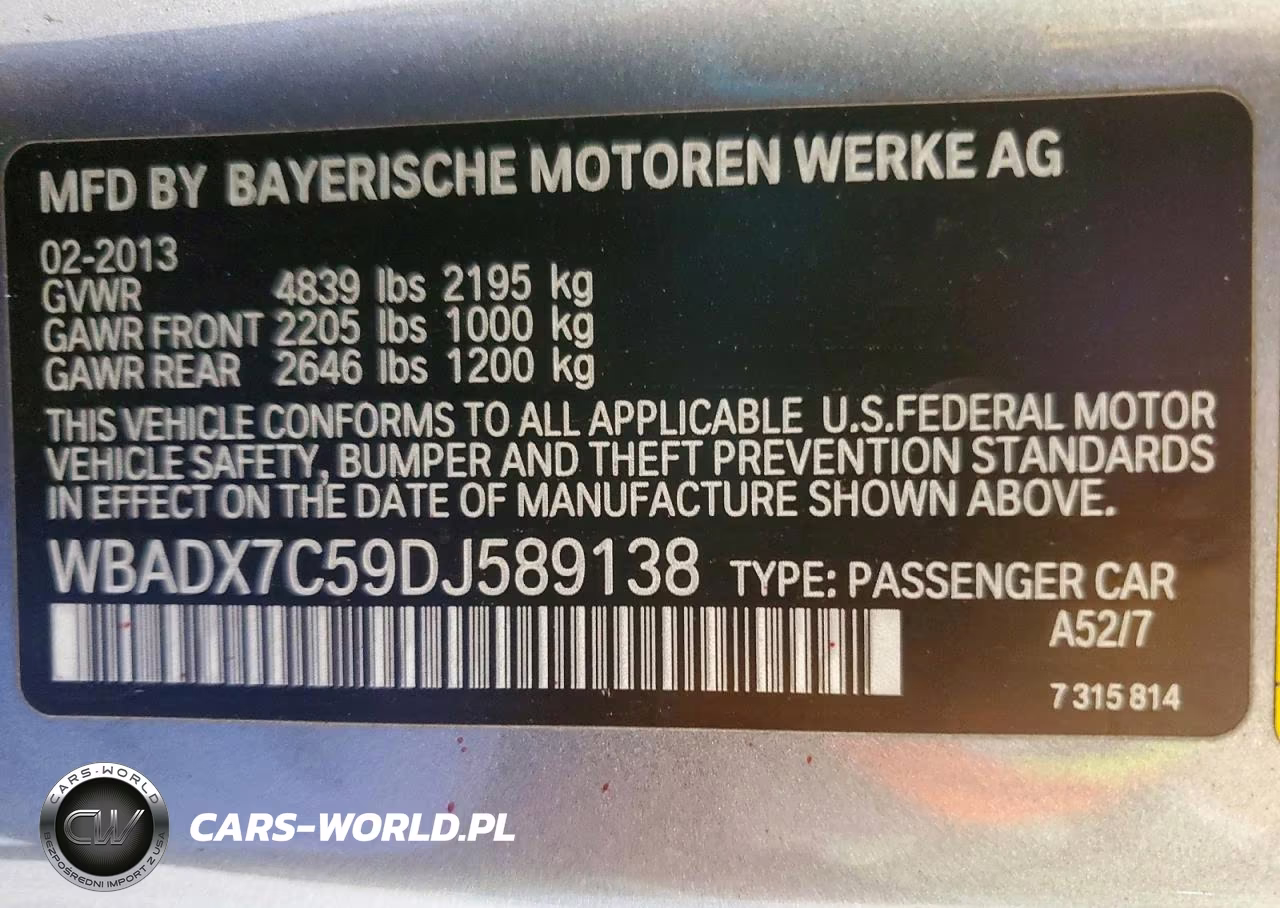 2013 BMW 335 I VIN:WBADX7C59DJ589138 - 12