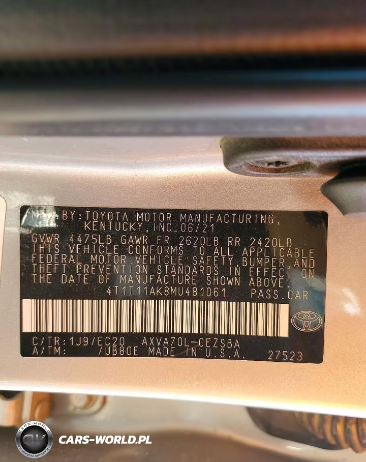 2021 Toyota Camry Se VIN:4T1T11AK8MU481061 - 13