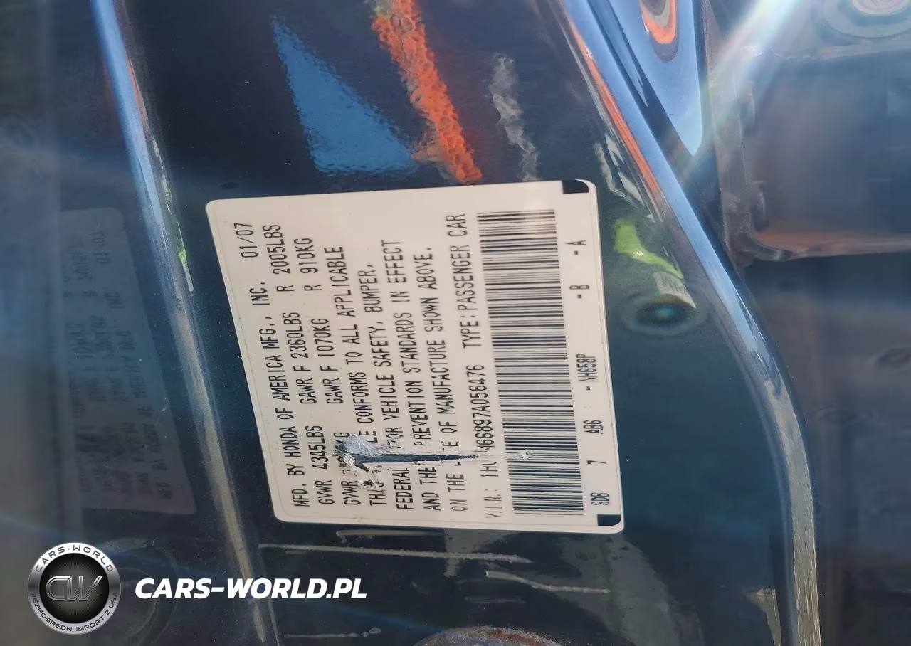 2007 Honda Accord Ex VIN:1HGCM66897A056476 - 13