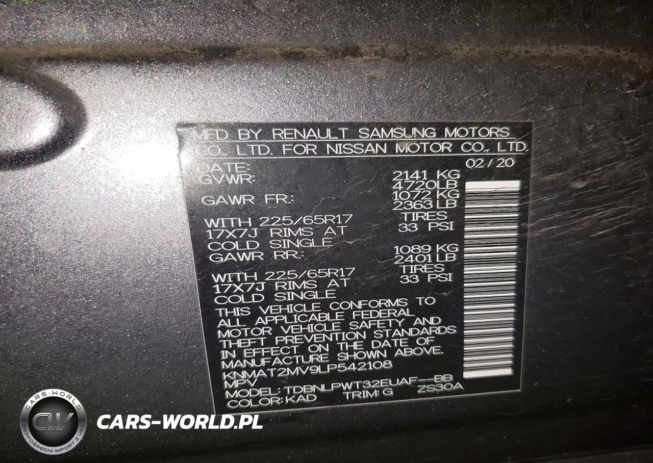 2020 Nissan Rogue S VIN:KNMAT2MV9LP542108 - 13
