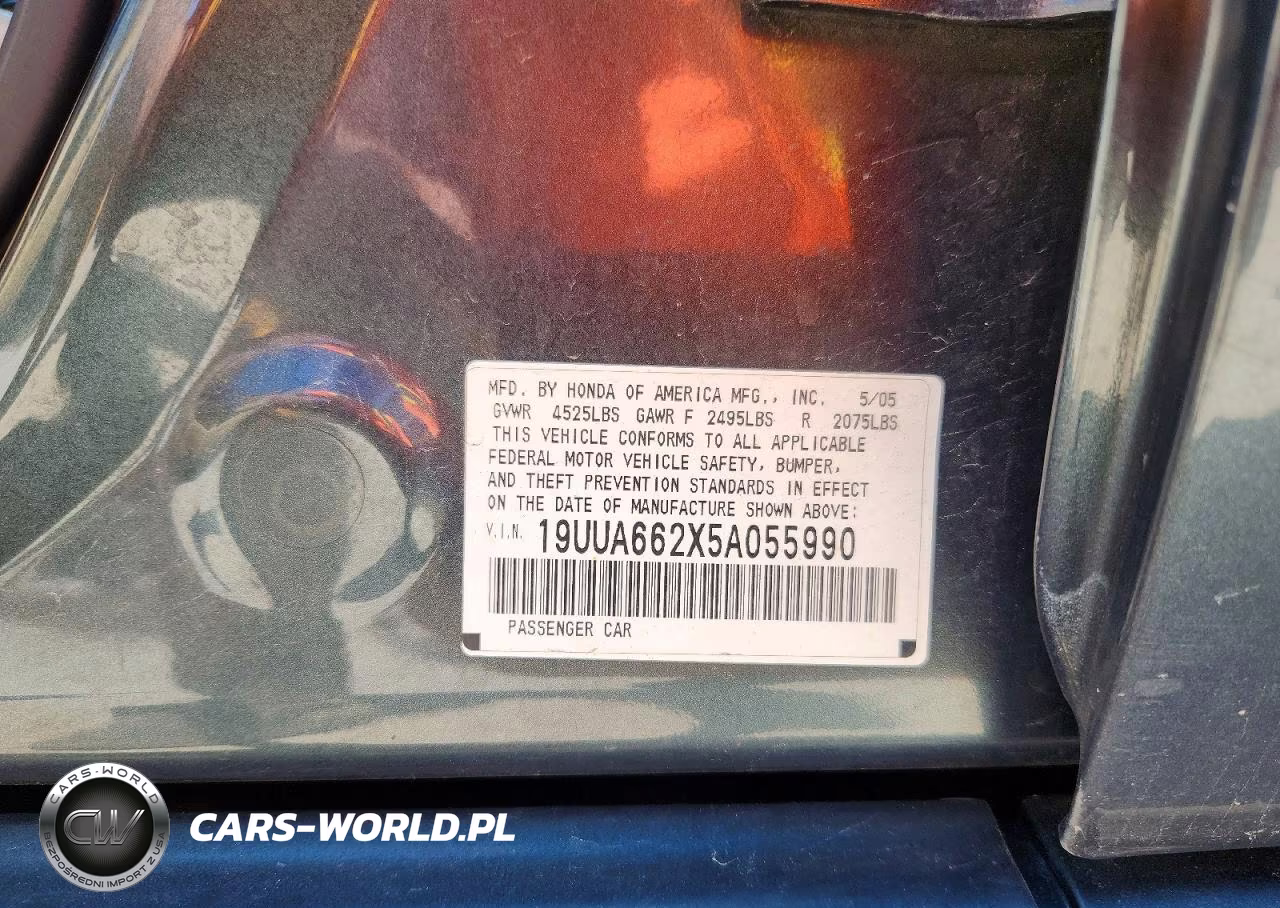 2005 Acura Tl VIN:19UUA662X5A055990 - 12