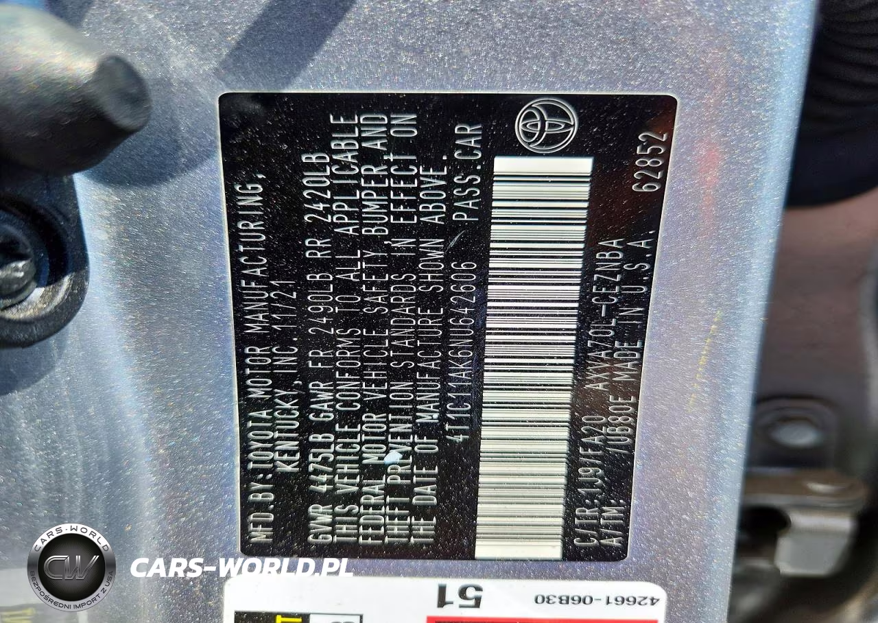 2022 Toyota Camry Le VIN:4T1C11AK6NU642606 - 12