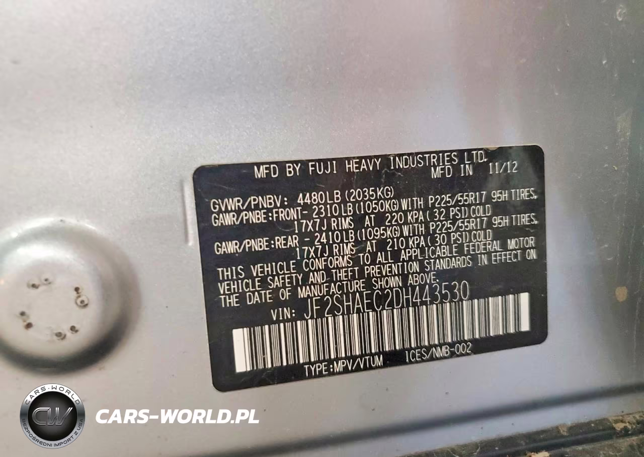 2013 Subaru Forester Limited VIN:JF2SHAEC2DH443530 - 13