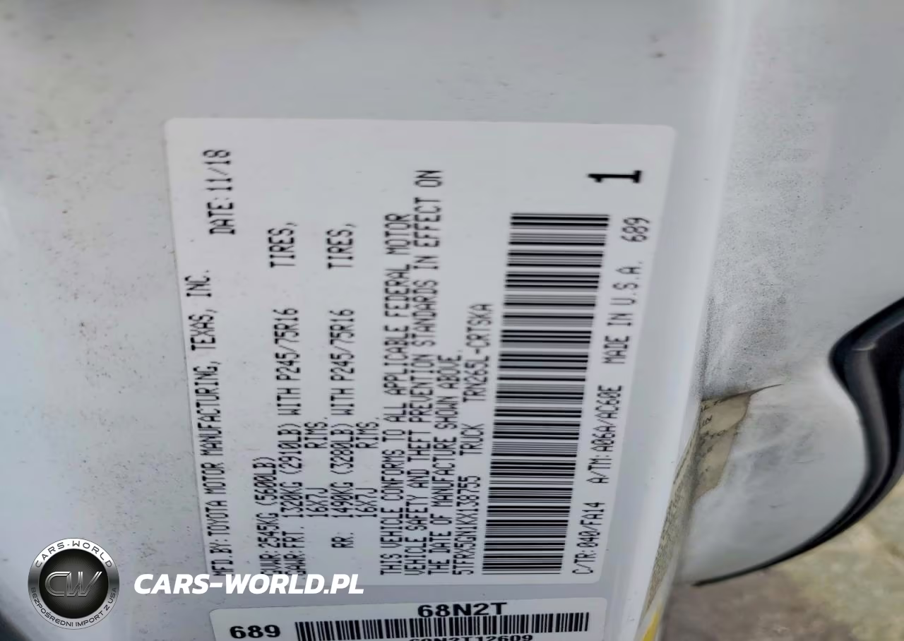 2019 Toyota Tacoma Sr VIN:5TFRX5GN1KX138755 - 12