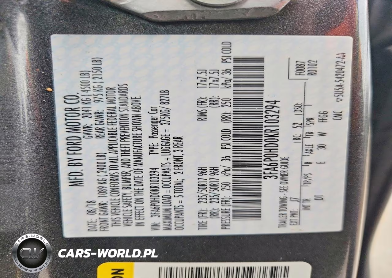 2019 Ford Fusion Se VIN:3FA6P0HD0KR103294 - 12