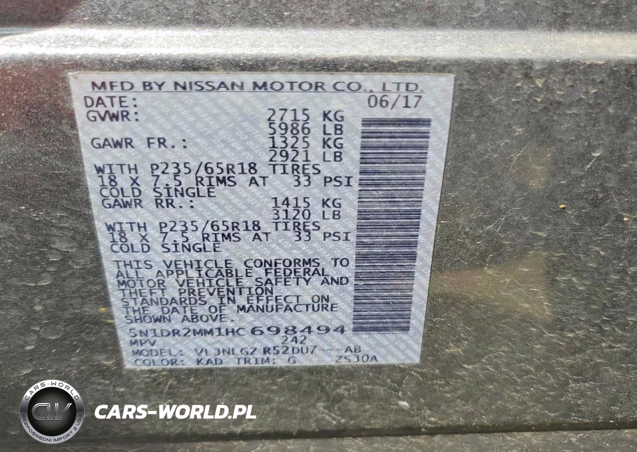 2017 Nissan Pathfinder Sl VIN:5N1DR2MM1HC698494 - 14